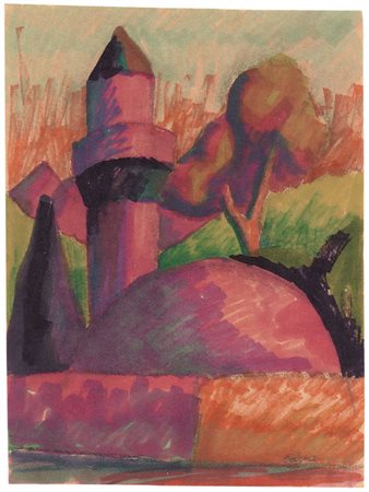 SALVO Leonforte (En) 22/05/1947 Senza titolo tecnica mista su cartoncino cm....