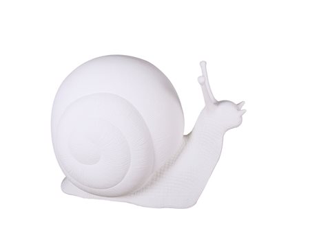 CRACKING ART Chiocciola multiplo in plastica bianca cm. 110x65x82, esemplare...