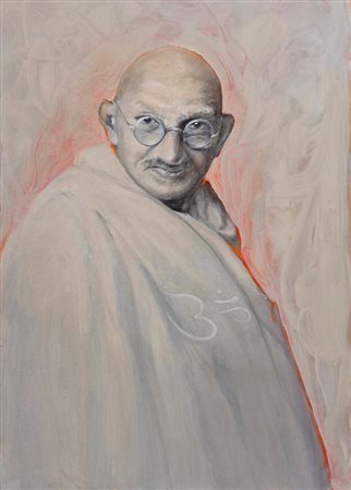 LAURA ORENI Vercelli 01/01/1961 Mahatma, 2011 olio su tela cm. 70x50, firma,...