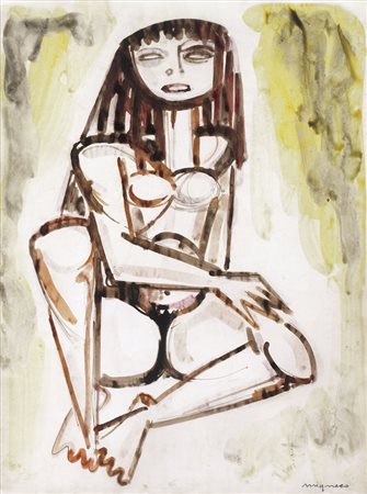 GIUSEPPE MIGNECO Messina 09/02/1908 - Milano 28/02/1997 Figura, fine anni '70...