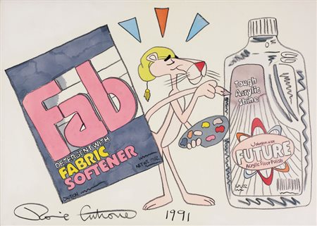 RONNIE CUTRONE New York 1948 Fab future, 1991 acquerello e grafite su carta...