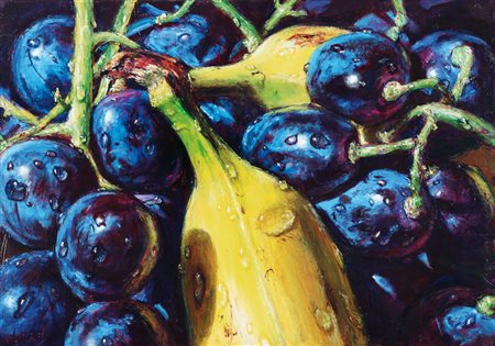 CH ALMÀ Sarroch (Ca) 12/03/1956 Ernesta acrilico su tela cm. 70x100, titolo e...