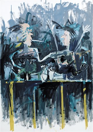 LOUIS CANE 1943 Senza titolo tecnica mista su cartoncino cm. 100x70, opera...