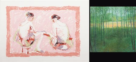 AUTORI VARI ALESSANDRO TOFANELLI Boschetto di ontani olio su tela cm. 30x30,...