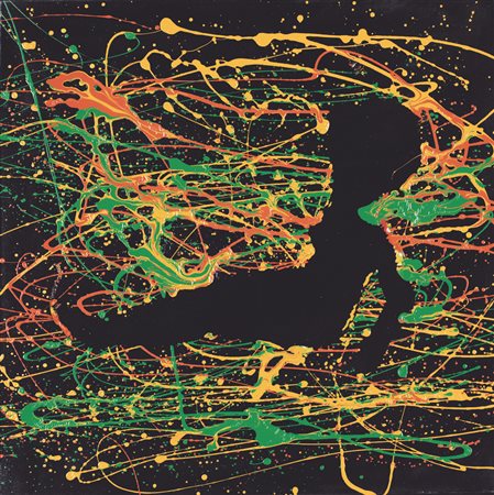 MARCO LODOLA Dorno (Pv) 04/04/1955 Senza titolo tecnica mista e smalti su...