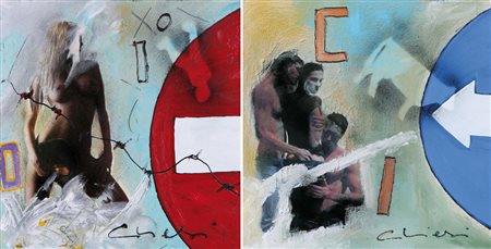 GIORGIO CHIESI Felina (Re) 27/02/1941 Senza titolo tecnica mista su tela cm....