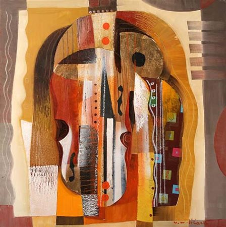 VITTORIOMARIA DI CARLO S. Marco in Lamis (Fg) 1939 Strumento a corde olio e...