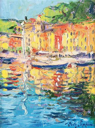 BEPPE GALLO Castagnole delle Lanze 19/07/1942 Portofino, calata e barca blu,...