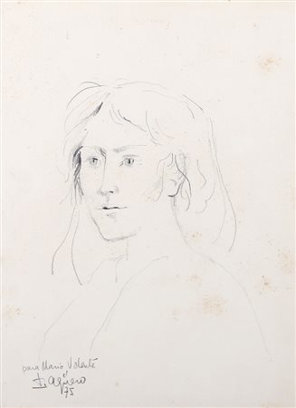 LEOPOLDO TORRES AGUERO Buenos Aires 1924 Ritratto, 1975 matita su carta cm....