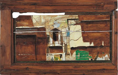 MASSIMO LOMI Livorno 01/02/1953 La luce della fede, 2003 tempera su tavola...