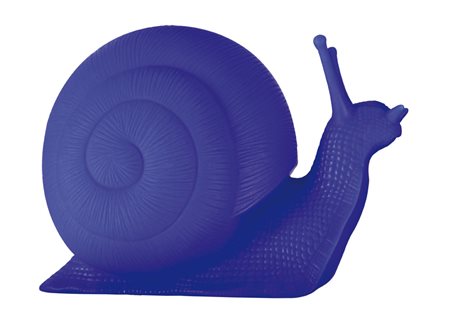CRACKING ART Chiocciola multiplo in plastica blu cm. 55x30x40, esemplare...