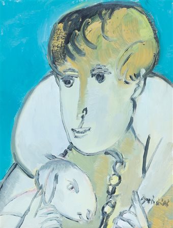 REMO BRINDISI Roma 25/04/1918 - Milano 25/07/1996 Pastorale olio su tela cm....