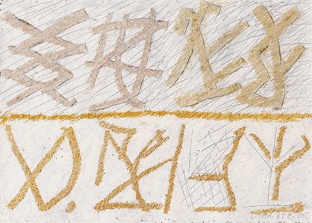 RICCARDO LICATA Torino 20/12/1929 Senza titolo, 2005 tecnica mista su carta...