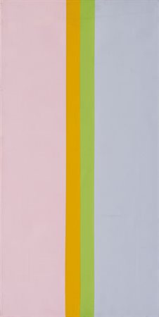 JORRIT TORNQUIST Graz 1938 Greiklang, 1969 acrilici su tela cm. 55x28, firma,...