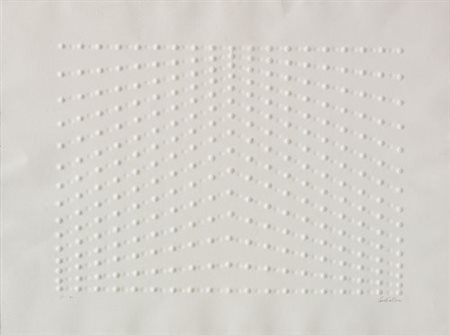 ENRICO CASTELLANI Castelmassa (Ro) 04/08/1930 Superficie bianca, 1969...