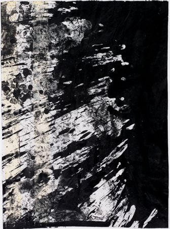 HERMANN NITSCH Vienna 1938 Senza titolo, 2005 smalto su carta a strati cm....