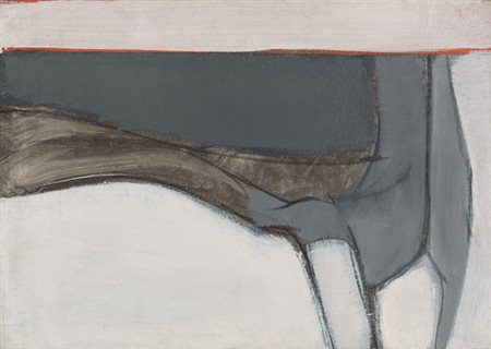 PAOLO BARATELLA Bologna 05/07/1935 Senza titolo, 1962 olio su tela cm. 50x70,...