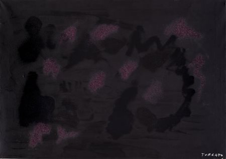 GIULIO TURCATO Mantova 16/03/1912 - Roma 22/01/1995 Cangiante in marrone olio...