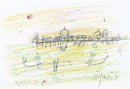 FRANCO ROGNONI Milano 20/09/1913 - Milano 11/03/1999 Figura tecnica mista su...