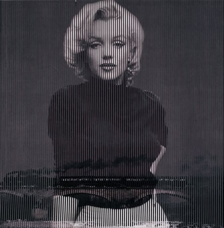 MALIPIERO Brescia 1934 Marilyn, 2009 collage su faesite cm. 47x47, firma e...