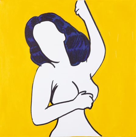 MARCO LODOLA Dorno (Pv) 04/04/1955 Pin up smalti su tela cm. 50x40, firma sul...