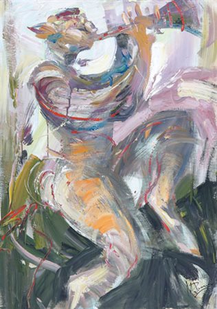 MASSIMO PATERNA Torino 06/04/1957 - 03/08/2009 Pan olio su tela cm. 100x70,...