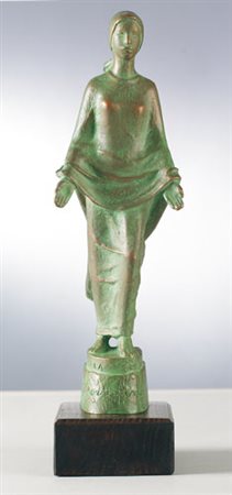 PIETRO SOLARI La Madonnina di Portofino, 1945 scultura in bronzo patinato...