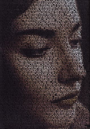RALPH UELTZHOEFFER Newark (New Jersey) 1945 Text portrait - Maria Callas...