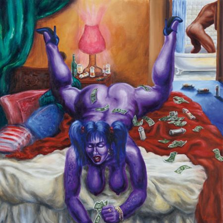 LADY PINK 1964 Going ghetto, 2007 acrilico su tela cm. 61x61, firma, titolo e...