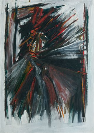 XANTE BATTAGLIA Gioia Tauro 12/10/1943 Figura astratta, 1963 olio su tela cm....