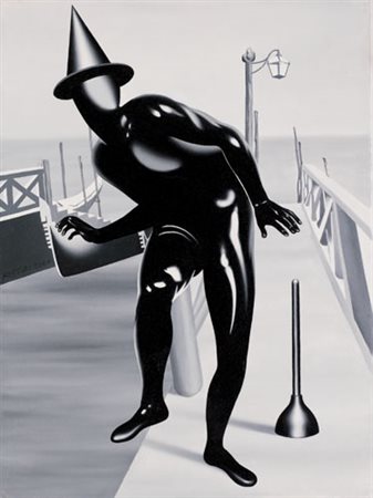 MARK KOSTABI Los Angeles 1960 The venetian frogman, 2004 olio su tela cm....