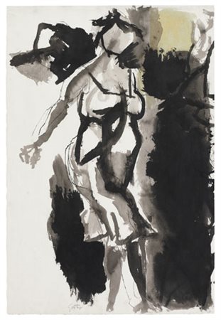 RENATO GUTTUSO Bagheria (Pa) 02/01/1912 - Roma 17/01/1987 Figura, 1961 china...
