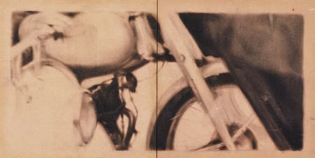 FEDERICO GUIDA Milano 1969 Moto-ciclo, 1993 tecnica mista su due tele...
