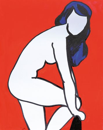 MARCO LODOLA Dorno (Pv) 04/04/1955 Pin up smalti su tela cm. 50x40, firma sul...