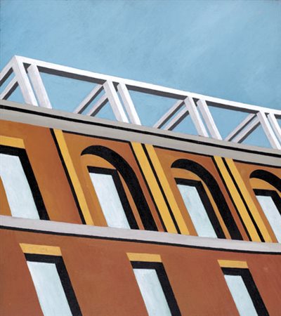 MARCO PETRUS Rimini 30/05/1960 Ultimi piani, 2001 olio su tela cm. 90x80,...