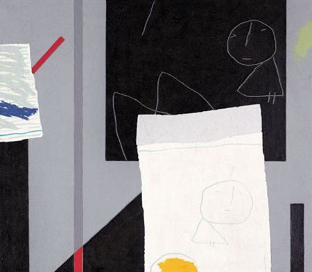 GIANFRANCO ASVERI Fiorenzuola D'Arda 1948 Composizione, 1991 tecnica mista su...