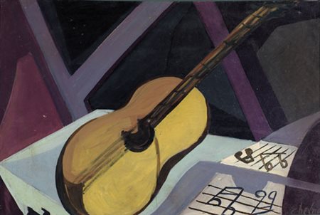 FERDINANDO CHEVRIER Livorno 1920 - 2006 Senza titolo, 1948 olio su cartone...