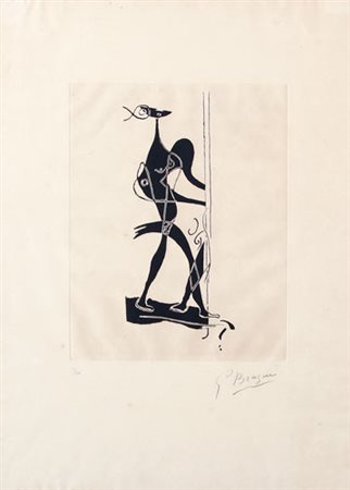 GEORGES BRAQUE Argenteuil 1882 - Parigi 1963 Ajax dal libro "Les rois mages,...