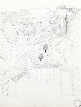 ATANASIO SOLDATI Parma 25/08/1896 - Parma 27/08/1953 Paesaggio, (1940) china...