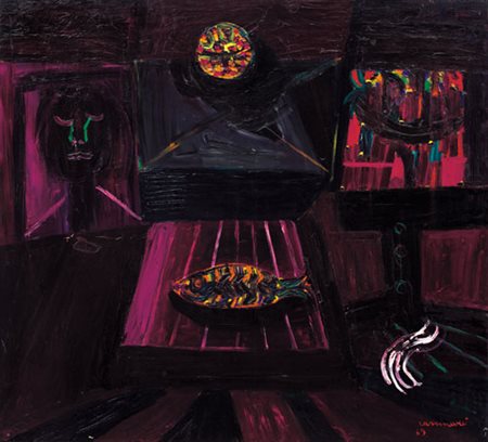 BRUNO CASSINARI Piacenza 28/10/1912 - Milano 26/03/1992 Natura morta con...