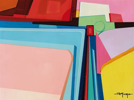 VINCENZO DI GIORGIO Capurso (Ba) 1945 Motivo geometrico 7 olio su tela cm....