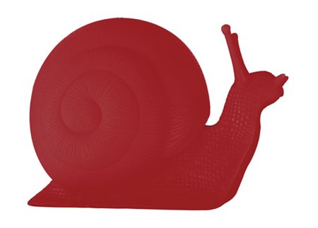 CRACKING ART Chiocciola multiplo in plastica rossa cm. 55x30x40, esemplare...