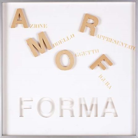 VINCENZO FERRARI Cremona 1941 Forma, 1976 tecnica mista e applicazioni su...