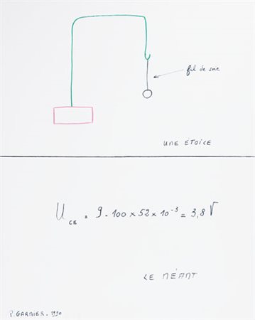 PIERRE GARNIER Amiens (Francia) 1928 Le méant, 1990 acrilico su tela cm....