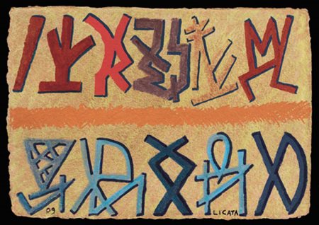 RICCARDO LICATA Torino 20/12/1929 Senza titolo, 2009 tecnica mista su carta a...