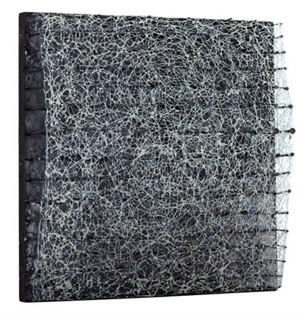 DAVIDE NIDO Senago 1966 H2O (onda n° 2), 1993 colla, fili di nylon e chiodi...