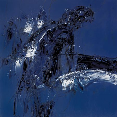 CAMILLO FRANCIA Casale Monferrato (Al) 1955 Figura in giardino, 2003 olio su...