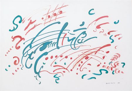 GIULIO TURCATO Mantova 16/03/1912 - Roma 22/01/1995 Segnico, 1960 tempera,...