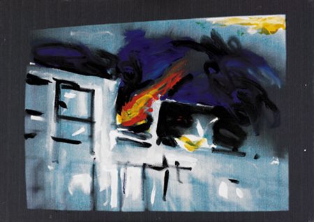 MARIO SCHIFANO Homs (Libia) 1934 - Roma 26/01/1998 Pagina XLIII, 1996 smalto...