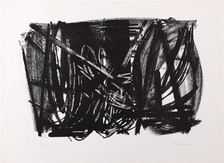 HANS HARTUNG Lipsia 1904 - Antibes 1989 L7, 1952/1953 litografia su carta BFK...